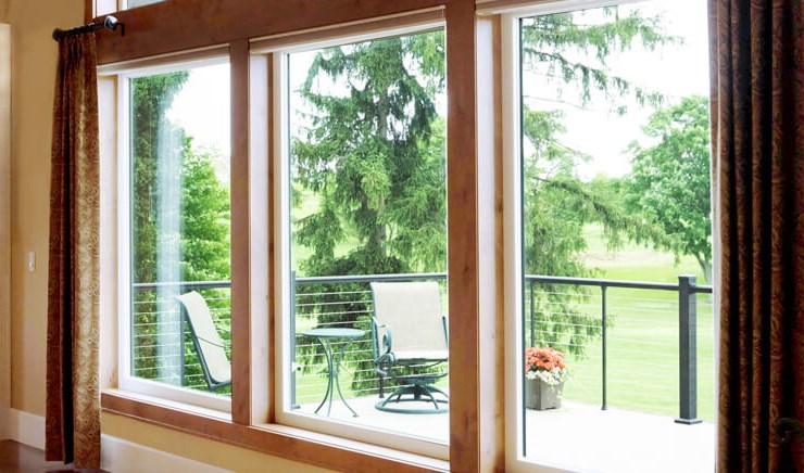 wood-clad window installation in Greenfield, IN