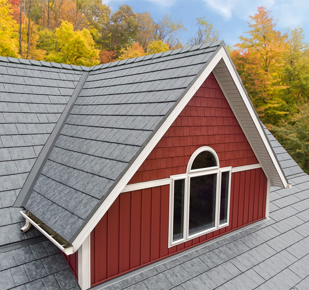 Affordable metal roofing on two-story home in Indiana